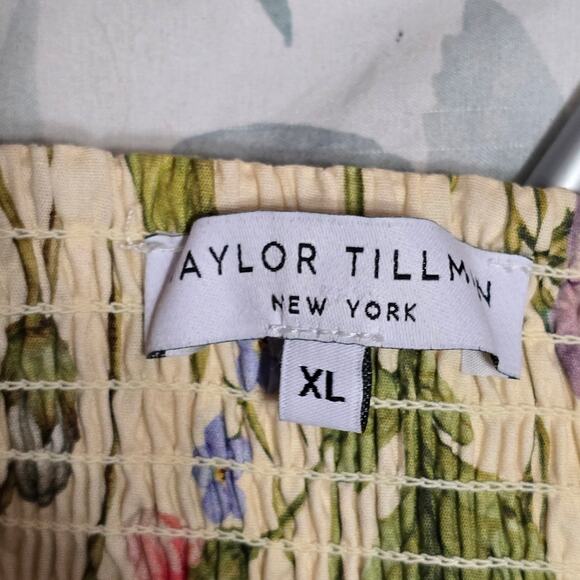 Taylor Tillman Grace Dress Frilly Smocked Flutter Sleeve Size XL Cotton Poplin - Picture 6 of 6